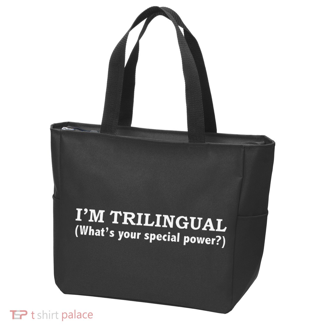 IM Trilingual WhatS Your Special Power Linguistics Zip Tote Bag