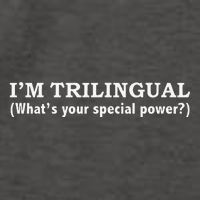 IM Trilingual WhatS Your Special Power Linguistics Vector Backpack