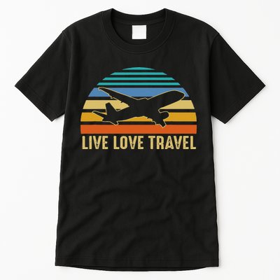 International Traveler World Traveling Live Love Travel Tall T-Shirt