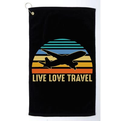 International Traveler World Traveling Live Love Travel Golf Towel