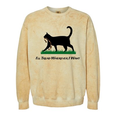 ILl Tread Wherever I Want Colorblast Crewneck Sweatshirt