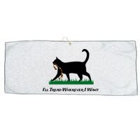 ILl Tread Wherever I Want Large Microfiber Waffle Golf Towel