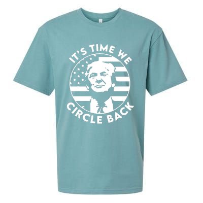 Its Time We Circle Back Trump Flag Sueded Cloud Jersey T-Shirt