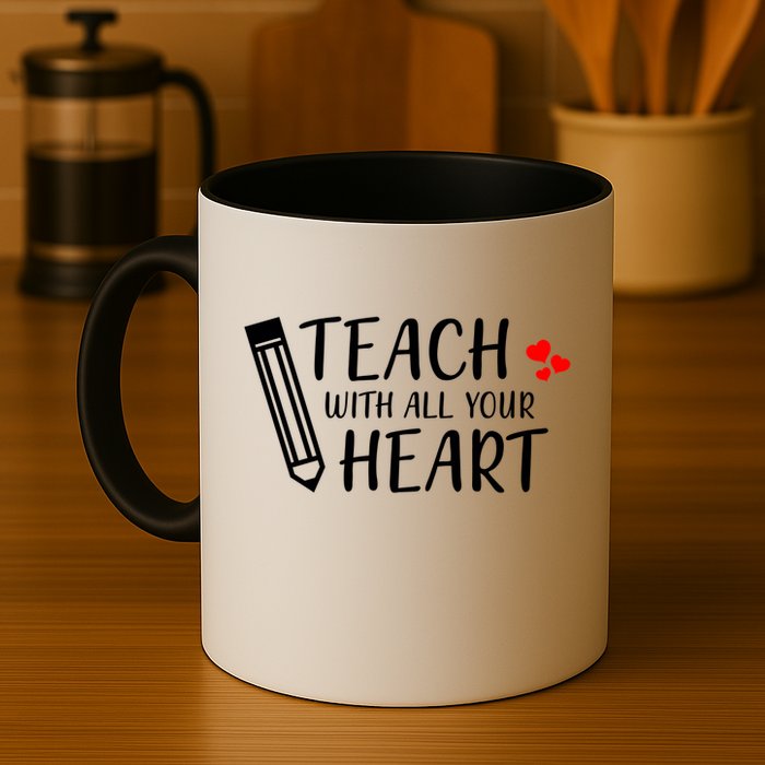 I Teach With All Your Heart Mug