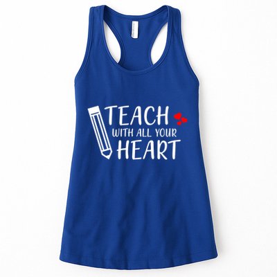 I Teach With All Your Heart Womens Tank Top