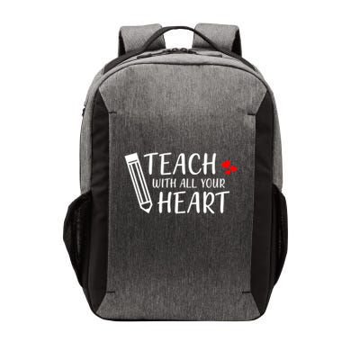 I Teach With All Your Heart Vector Backpack