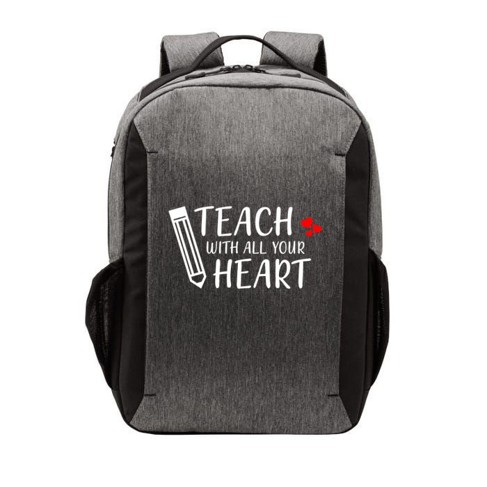 I Teach With All Your Heart Vector Backpack