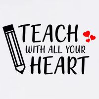 I Teach With All Your Heart Garment-Dyed Sweatshirt