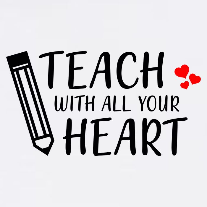 I Teach With All Your Heart Garment-Dyed Sweatshirt