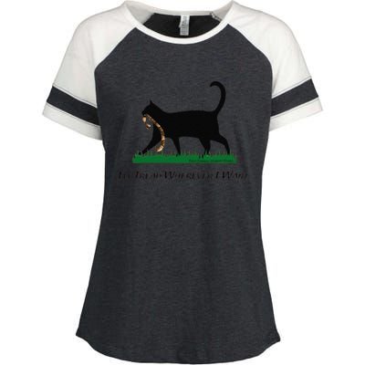 ILl Tread Wherever I Want Enza Ladies Jersey Colorblock Tee