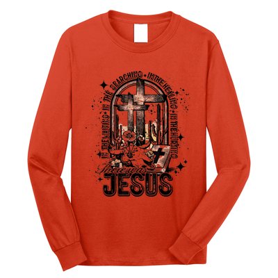 In The Waiting Searching Healing Hurting There Was Jesus Long Sleeve Shirt