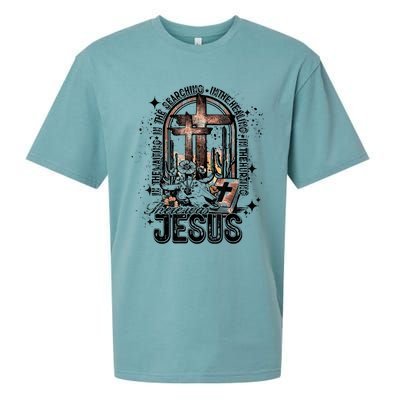 In The Waiting Searching Healing Hurting There Was Jesus Sueded Cloud Jersey T-Shirt