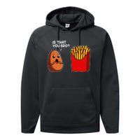 Is That You Bro Potato French Fry Vegetable Funny Food Pun Performance Fleece Hoodie