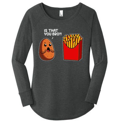 Is That You Bro Potato French Fry Vegetable Funny Food Pun Women's Perfect Tri Tunic Long Sleeve Shirt