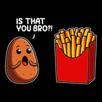 Is That You Bro Potato French Fry Vegetable Funny Food Pun 16 in Basic Backpack