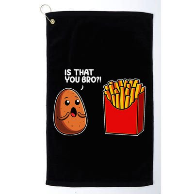 Is That You Bro Potato French Fry Vegetable Funny Food Pun Golf Towel