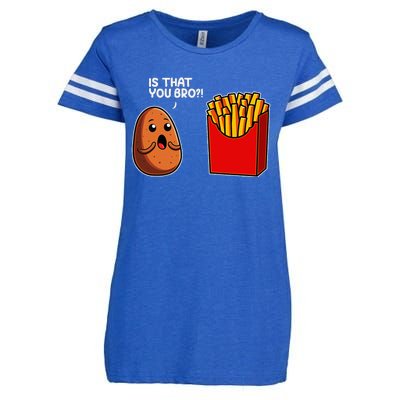 Is That You Bro Potato French Fry Vegetable Funny Food Pun Enza Ladies Jersey Football T-Shirt