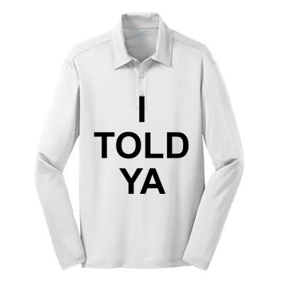 I Told Ya Silk Touch Performance Long Sleeve Polo