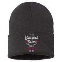 I'm The Youngest Sister Rules Don't Apply To Me Siblings Sustainable Knit Beanie