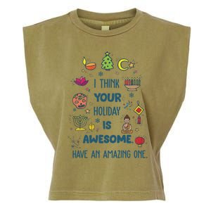 I Think Your Holiday Is Awesome Hanukkah Holiday Seasons Cute Gift Garment-Dyed Women's Muscle Tee