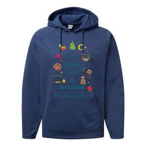 I Think Your Holiday Is Awesome Hanukkah Holiday Seasons Cute Gift Performance Fleece Hoodie