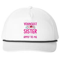 I'm The Youngest Sister Rules Don't Apply To Me Siblings Snapback Five-Panel Rope Hat