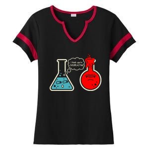 I Think You Are Overreacting Funny Nerd Chemistry Gift Ladies Halftime Notch Neck Tee