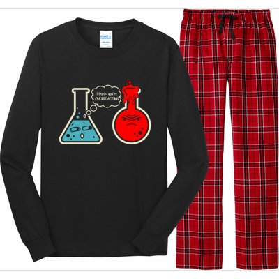 I Think You Are Overreacting Funny Nerd Chemistry Gift Long Sleeve Pajama Set