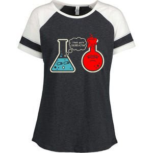 I Think You Are Overreacting Funny Nerd Chemistry Gift Enza Ladies Jersey Colorblock Tee