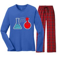 I Think You Are Overreacting Funny Nerd Chemistry Gift Women's Long Sleeve Flannel Pajama Set 