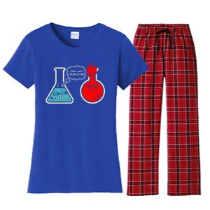 I Think You Are Overreacting Funny Nerd Chemistry Gift Women's Flannel Pajama Set