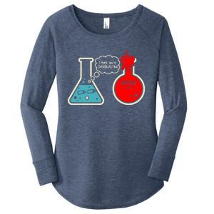 I Think You Are Overreacting Funny Nerd Chemistry Gift Women's Perfect Tri Tunic Long Sleeve Shirt