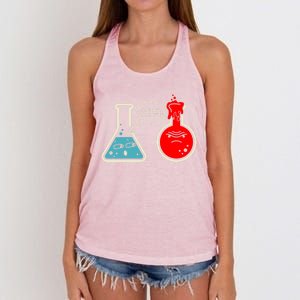 I Think You Are Overreacting Funny Nerd Chemistry Gift Women's Knotted Racerback Tank