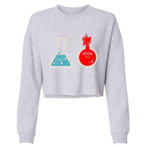 I Think You Are Overreacting Funny Nerd Chemistry Gift Cropped Pullover Crew