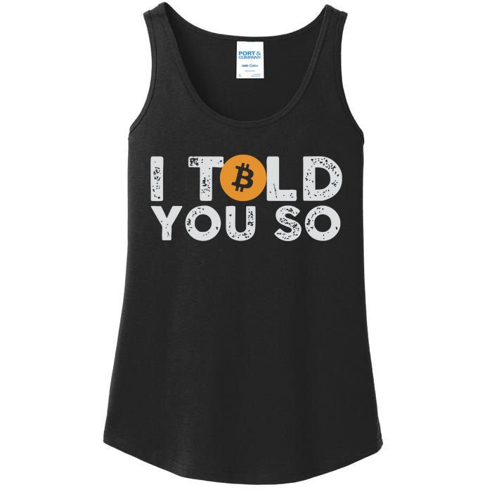 I Told You Do Bitcoin Ladies Essential Tank