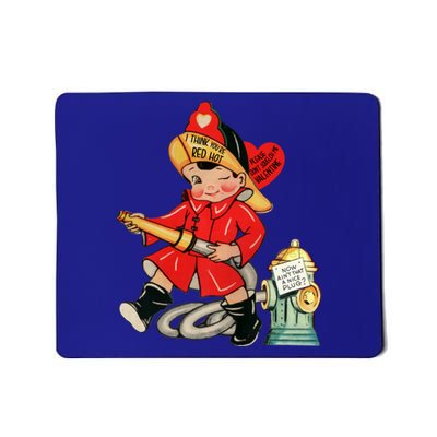 I Think You’re Red Hot Firefighter Fire Valentines Day Great Gift Mousepad