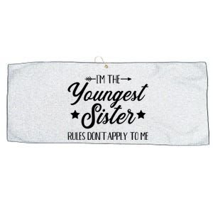 Im The Youngest Sister Rules Not Apply To Me Large Microfiber Waffle Golf Towel