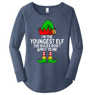 IM The Youngest Elf Matching Family Christmas Women's Perfect Tri Tunic Long Sleeve Shirt