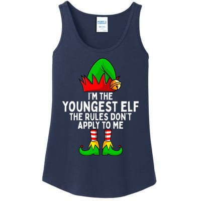 IM The Youngest Elf Matching Family Christmas Ladies Essential Tank