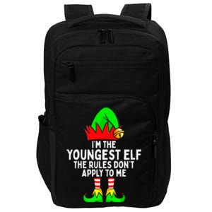 I'm The Youngest Elf Rules Don't Apply To Me Matching Impact Tech Backpack