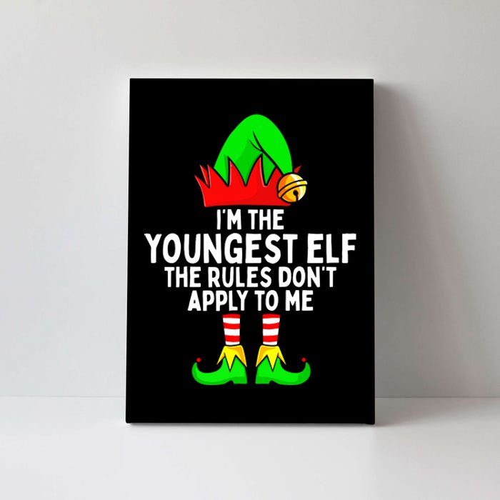 I'm The Youngest Elf Rules Don't Apply To Me Matching Canvas