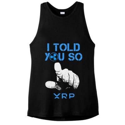 I Told You So Hodl Xrp Ripple Coin Blockchain Crypto Bullrun Ladies PosiCharge Tri-Blend Wicking Tank