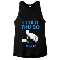 I Told You So Hodl Xrp Ripple Coin Blockchain Crypto Bullrun Ladies PosiCharge Tri-Blend Wicking Tank