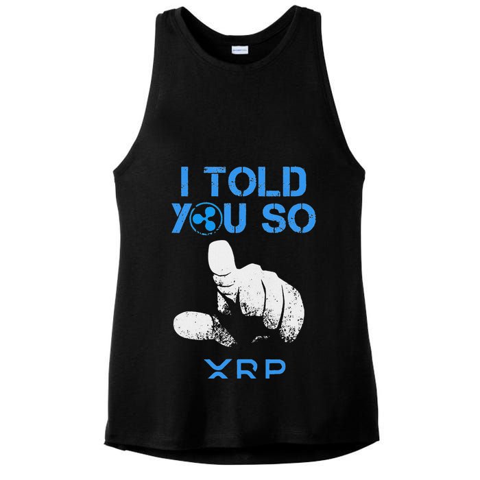 I Told You So Hodl Xrp Ripple Coin Blockchain Crypto Bullrun Ladies PosiCharge Tri-Blend Wicking Tank