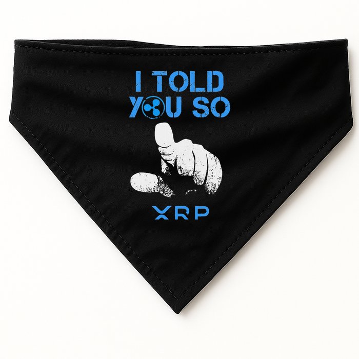 I Told You So Hodl Xrp Ripple Coin Blockchain Crypto Bullrun USA-Made Doggie Bandana