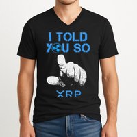 I Told You So Hodl Xrp Ripple Coin Blockchain Crypto Bullrun V-Neck T-Shirt