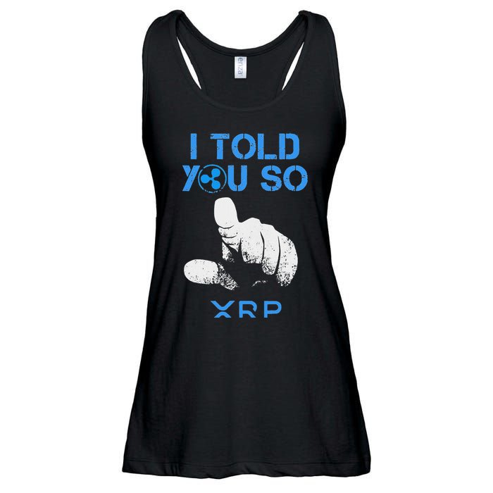 I Told You So Hodl Xrp Ripple Coin Blockchain Crypto Bullrun Ladies Essential Flowy Tank