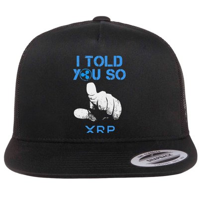I Told You So Hodl Xrp Ripple Coin Blockchain Crypto Bullrun Flat Bill Trucker Hat