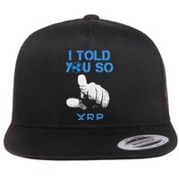 I Told You So Hodl Xrp Ripple Coin Blockchain Crypto Bullrun Flat Bill Trucker Hat