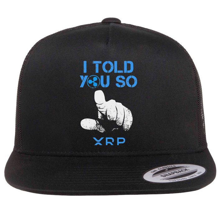 I Told You So Hodl Xrp Ripple Coin Blockchain Crypto Bullrun Flat Bill Trucker Hat